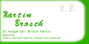 martin brosch business card